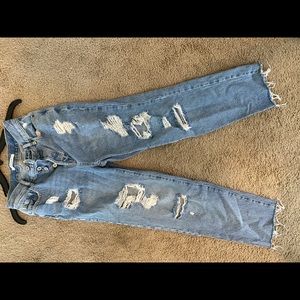 STRAIGHT DISTRESSED JEANS PACSUN